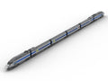 Bluebrixx Express Train grey blue #102743