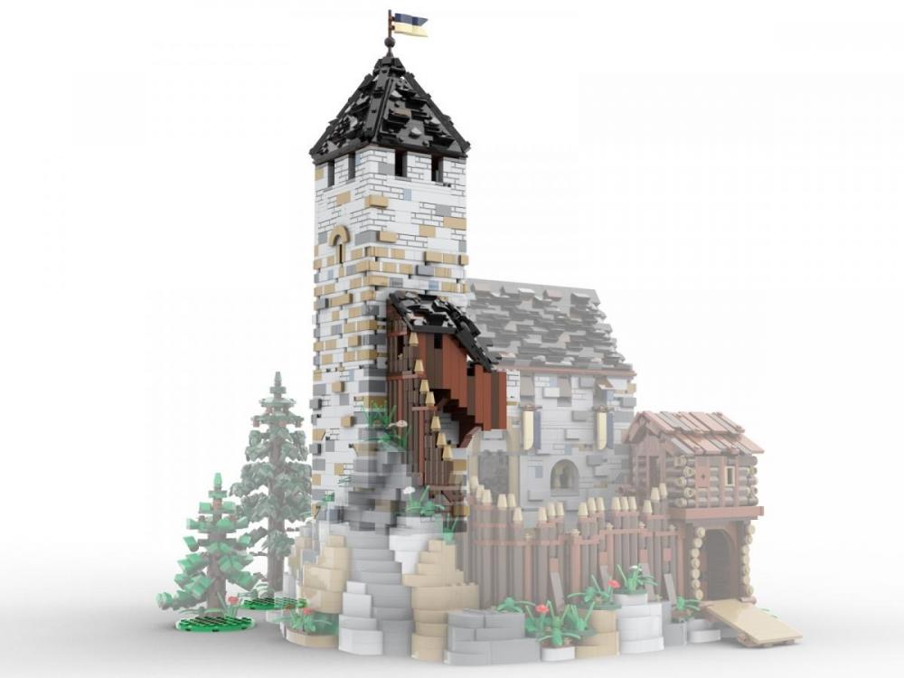 Bluebrixx Castle keep extension for Blaustein #103406