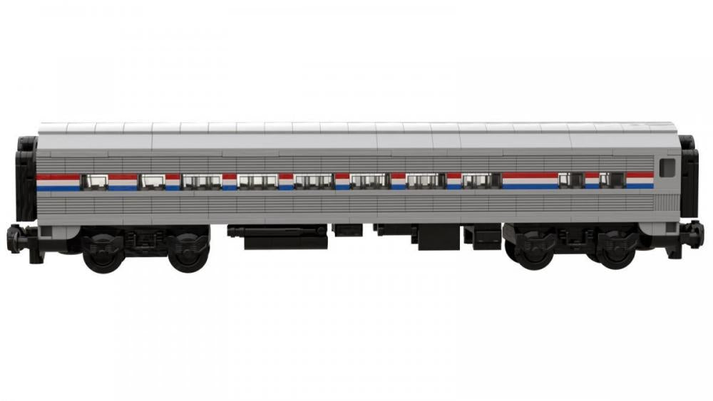 Bluebrixx Passenger car USA gray-black #103858