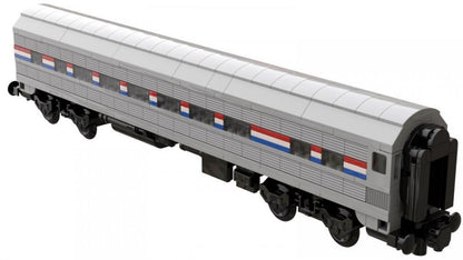 Bluebrixx Passenger car USA gray-black #103858