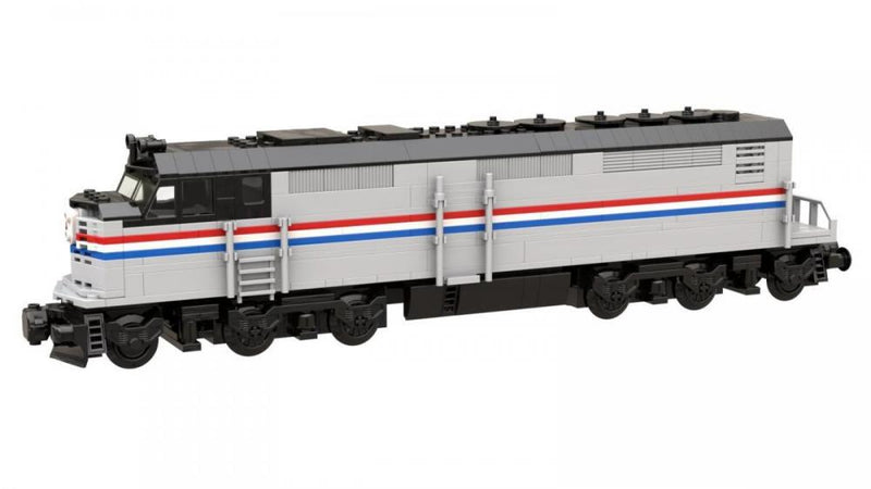 Bluebrixx Diesel locomotive USA gray-black #103881