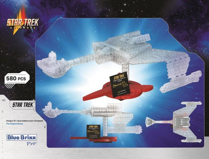 Bluebrixx Star Trek Klingon D7 class battlecruiser Cloaked Set 104957