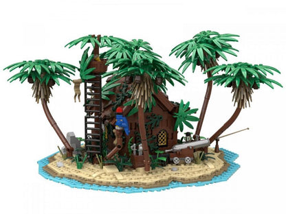 Bluebrixx Pirates Island: Island with Hideout #105130