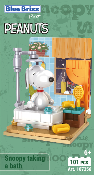 Bluebrixx Snoopy taking a bath Set 107356
