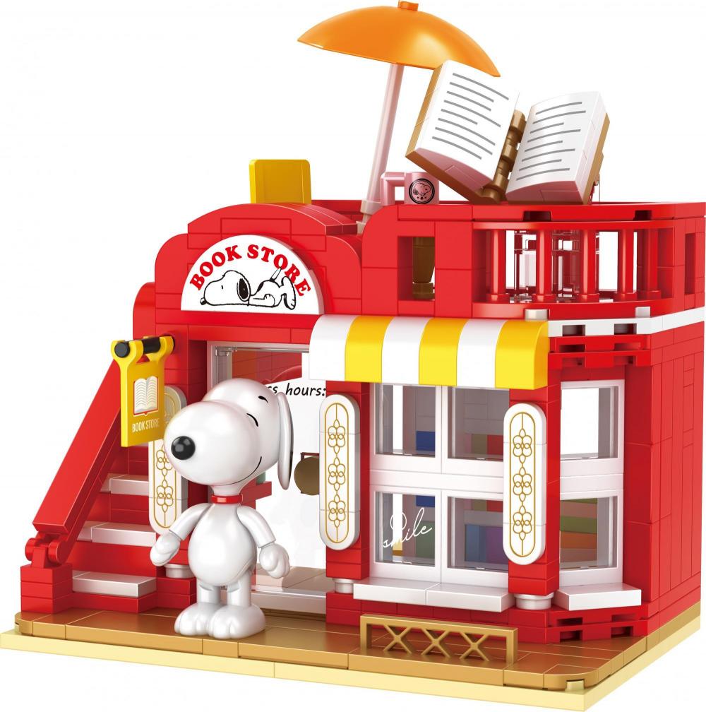 Bluebrixx Snoopy's Book Store Set 107424
