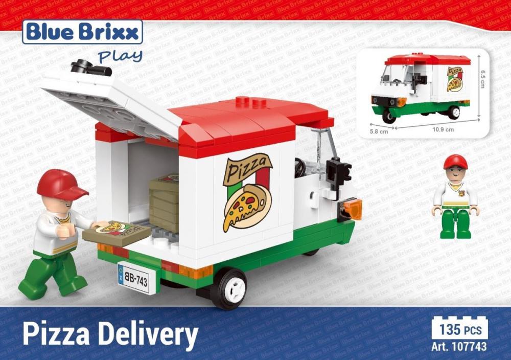 Bluebrixx Pizza Delivery Set 107743