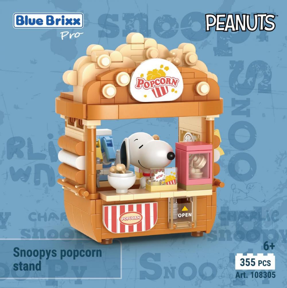 Bluebrixx Snoopy's Popcorn Stand Set 108305