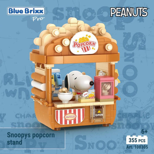 Bluebrixx Snoopy's Popcorn Stand Set 108305