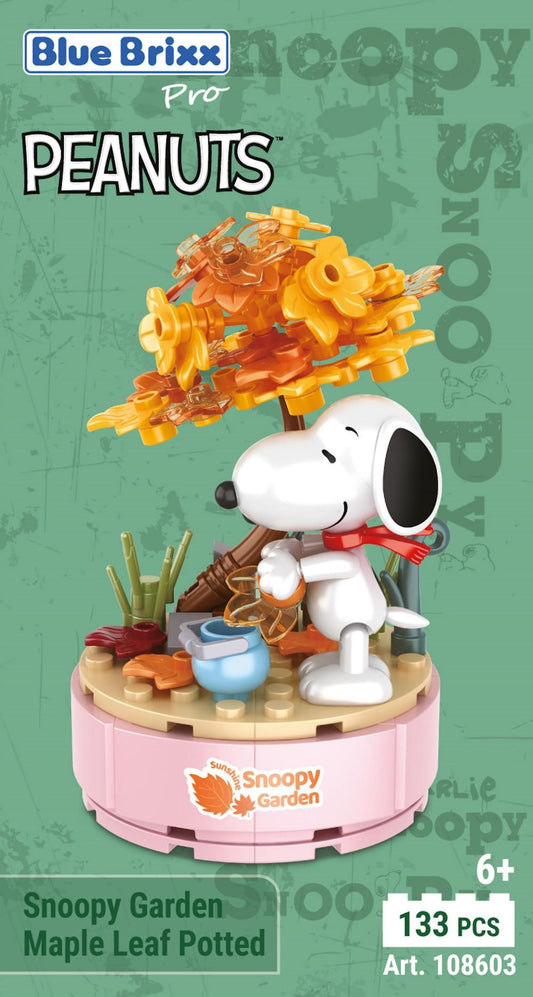Bluebrixx Snoopy Garden Maple Leaf Potted Set 108603