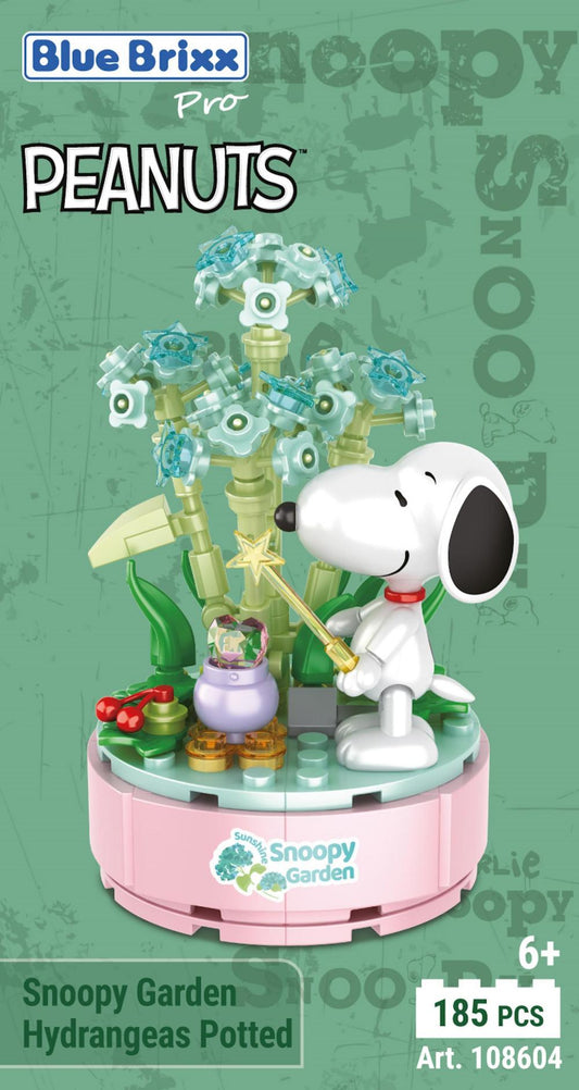 Bluebrixx Snoopy Garden Hydrangea Potted Set 108604