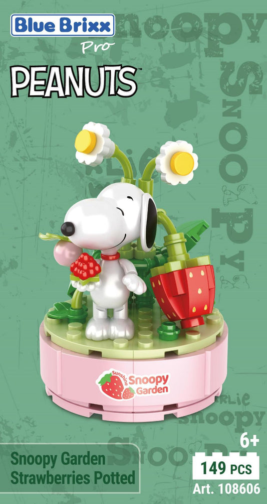 Bluebrixx Snoopy Garden Strawberries Potted Set 108606