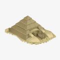 Brick-built pyramid, mini build from the BlueBrixx Stargate 1994 Advent Calendar