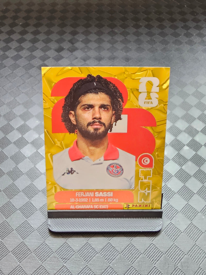 2026 Panini FIFA World Cup Sticker Tunesia Gold Crumple Exclusive