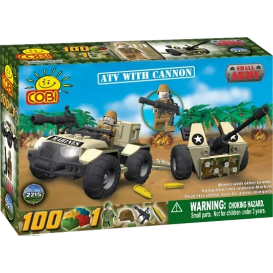 100 Piece ATV with Cannon Military Vehicle