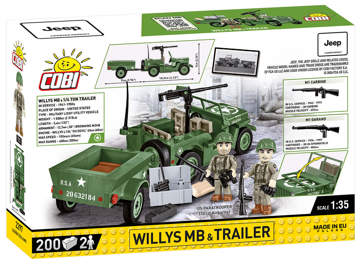 COBI Willys MB & Trailer #2297