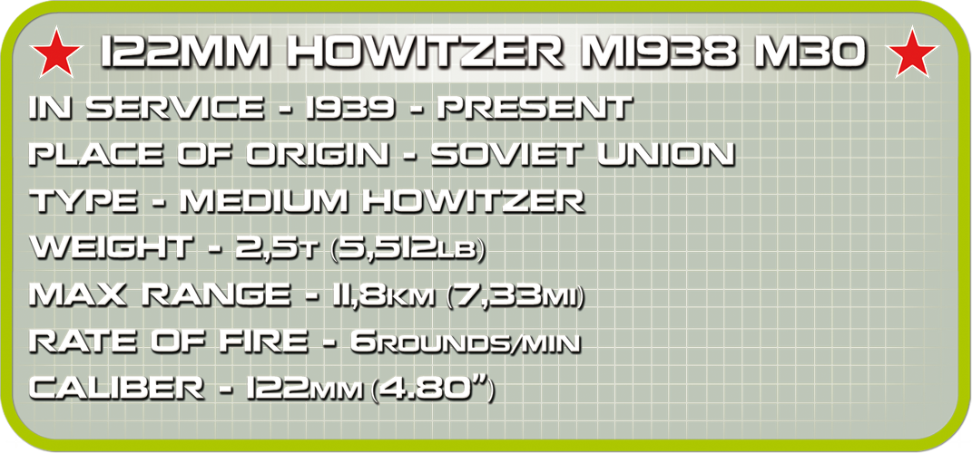 COBI 122 mm Howitzer wz.1938 M-30 #2395