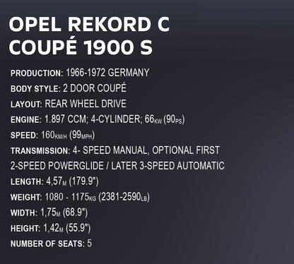 COBI Opel Rekord C Coupe #24345