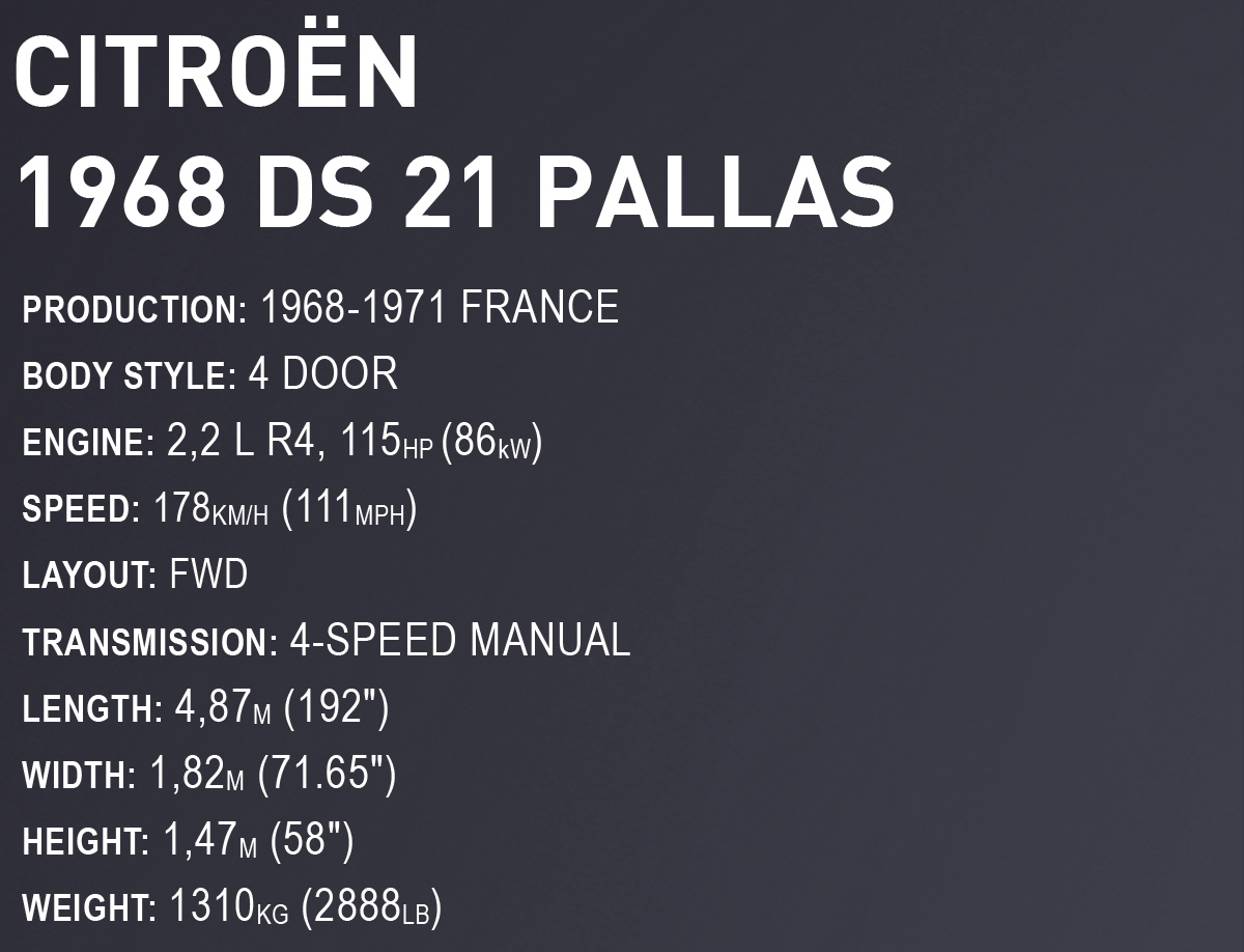 COBI Citroen DS 21 Pallas 1968 #24348