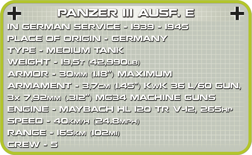 COBI Panzer III Ausf.E #2523