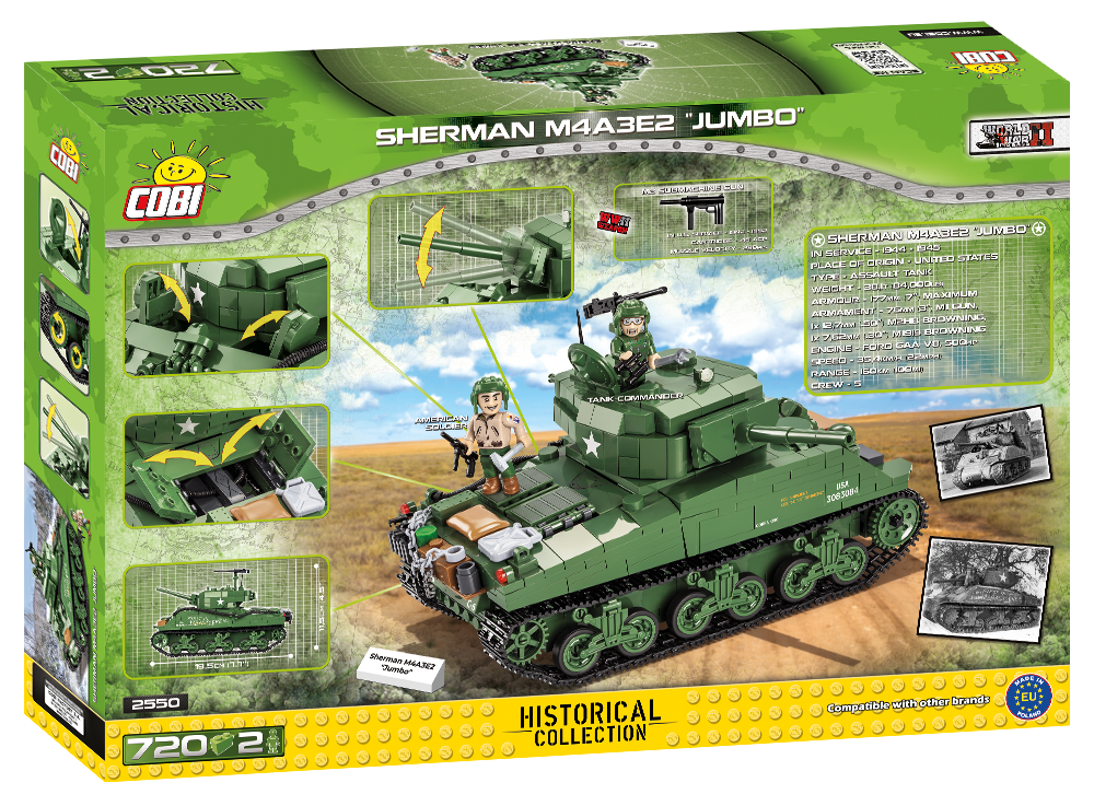 COBI Sherman M4A3E2 Jumbo #2550