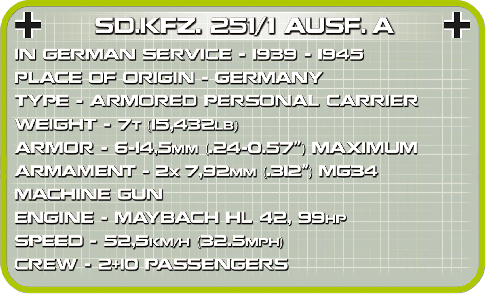 COBI Sd.Kfz.251/1 Ausf. A #2552