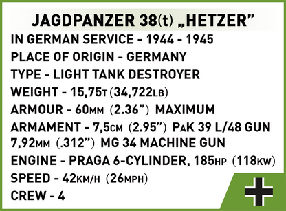 COBI Jagdpanzer 38(t) Hetzer #2558