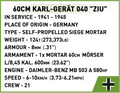 COBI 60 cm Karl-Gerät 040 ZIU #2560