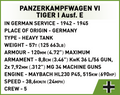COBI Panzerkampfwagen VI Tiger I Ausf. E - Executive Edition #2587