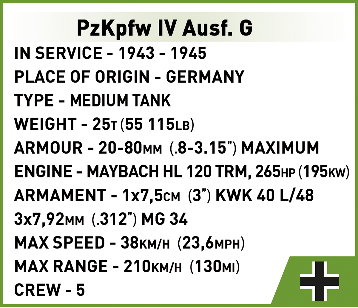 COBI PzKpfw IV Ausf. G #2592