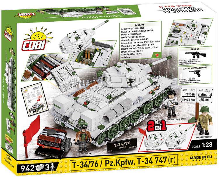 COBI T-34/76 / Pz.Kpfw. T-34 747(r) Limited Edition Set 2594