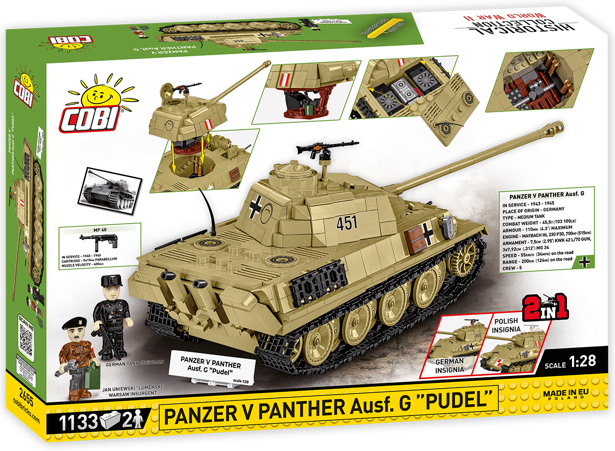 COBI Panzer V Panther Ausf. G "Pudel" Set 2655