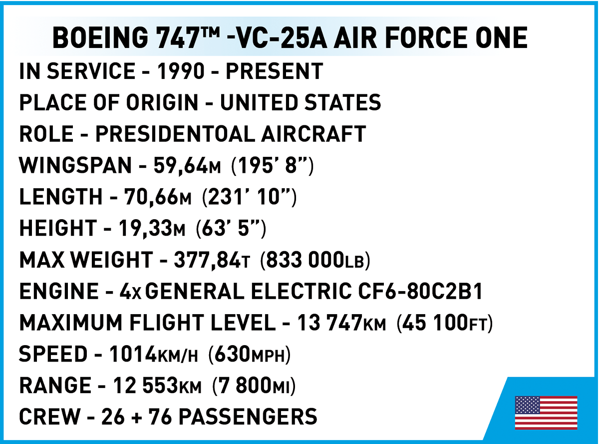 COBI Boeing 747 Air Force One #26610