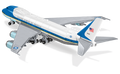 COBI 26610A Boeing 747 Air Force One model, rear view