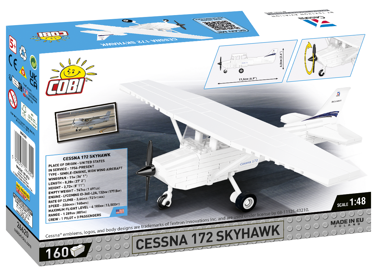 COBI Cessna 172 Skyhawk-White #26620