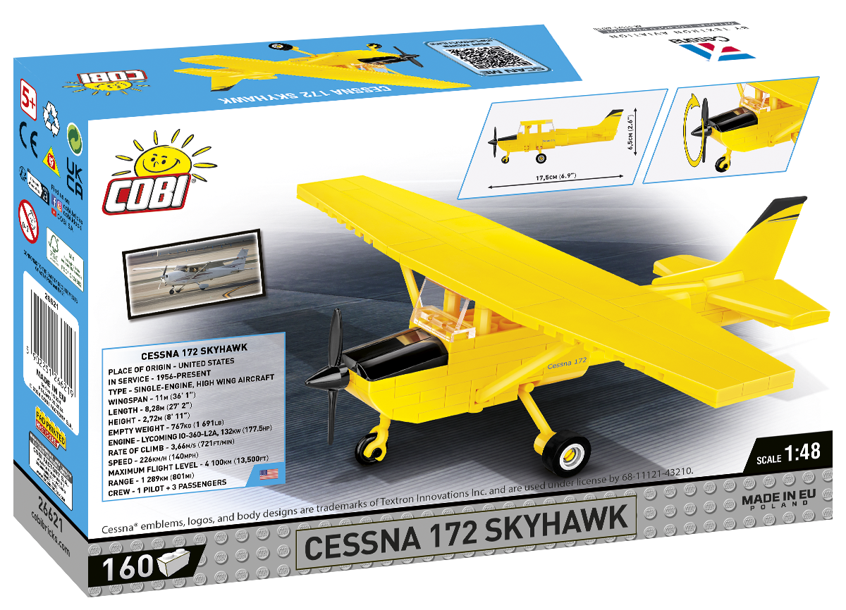 COBI Cessna 172 Skyhawk-Yellow #26621