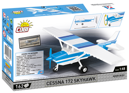 COBI Cessna 172 Skyhawk-White-Blue #26622