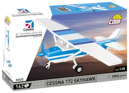 COBI Cessna 172 Skyhawk-White-Blue #26622