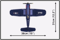 Detail view of the COBI Flying Bulls F4U Corsair model, set 26634