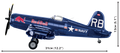 Dimensions of the COBI F4U Corsair model: 31 × 38 × 13 cm (12.2 × 15.0 × 5.1 in)