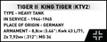 COBI Tiger II King Tiger (KTV2) Set 2686