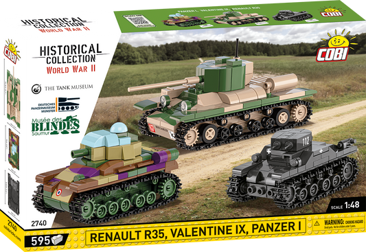 COBI Renault R35 - Valentine IX - Panzer I #2740