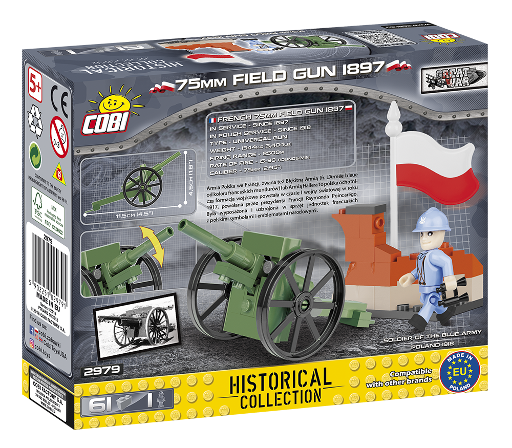 COBI 75 mm Field Gun 1897 #2979