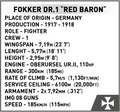 COBI Fokker Dr.1 Red Baron #2986