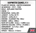 COBI Sopwith Camel F.1 #2987