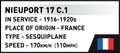 COBI Nieuport 17 C.1 Set 2998