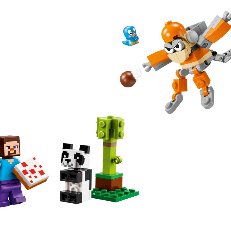 LEGO Minecraft Steve and Baby Panda & Kiki's Coconut Attack Set 30672