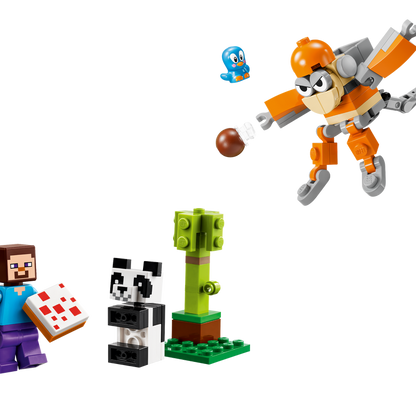 LEGO Minecraft Steve and Baby Panda & Kiki's Coconut Attack Set 30672