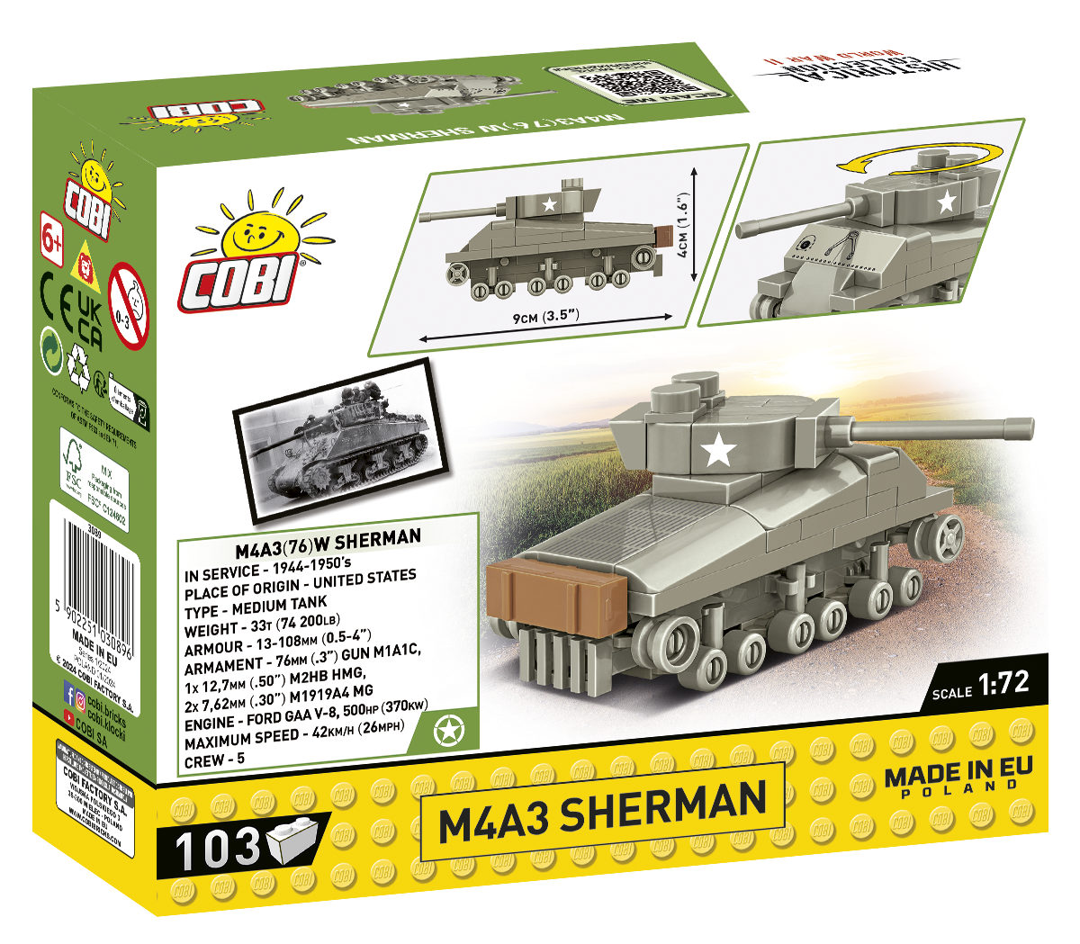 COBI M4A3 Sherman #3089