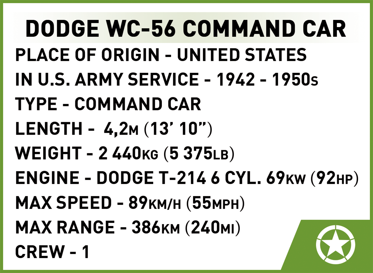 COBI Dodge WC-56 Command Car #3111