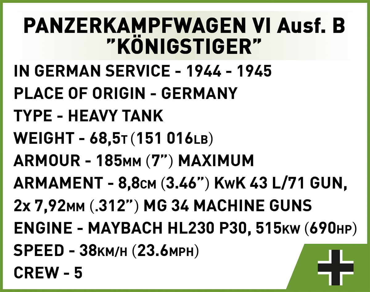 COBI Panzer VI Ausf. B Königstiger #3113